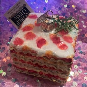 Lasagna Glass Ornament